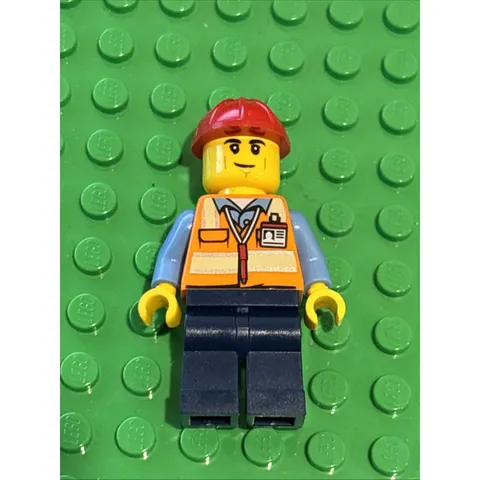 Lego Construction Worker Minifigure #bdp060 Set 910008 Modular Construction Site