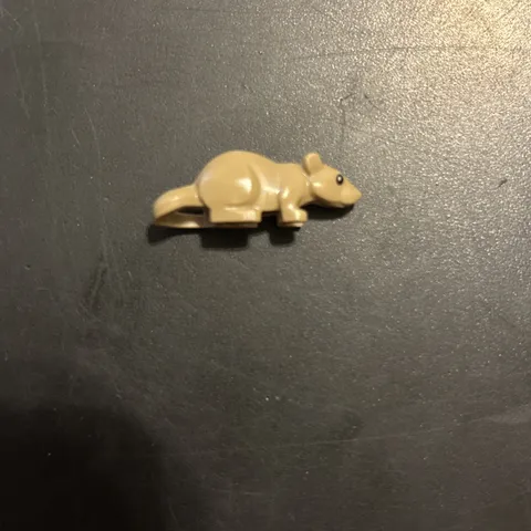 LEGO Parts - Dark Tan Rat Mouse with Black Eyes Pattern - No 36756