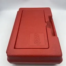 Vintage 1982 Red LEGO Plastic Storage Box Carrying Case Toy Chest 11"x7"x3.5”