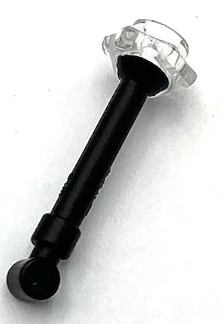 Lego New Black Minifigure Utensil Wand w/ Molded Trans-Clear Stud Part
