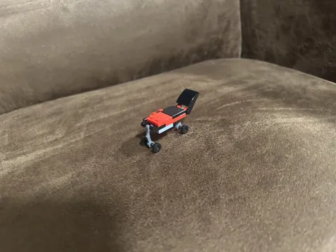 LEGO custom red and black medical stretcher with real LEGO bricks