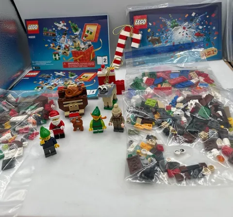 LEGO Christmas Lot Santa Elves Reindeer 40222 40253 Manuals Parts Ornaments