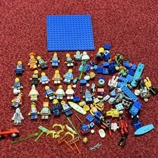 LEGO Minifigures & Parts Mixed Lot w/ Accessories, Includes Patrick Star