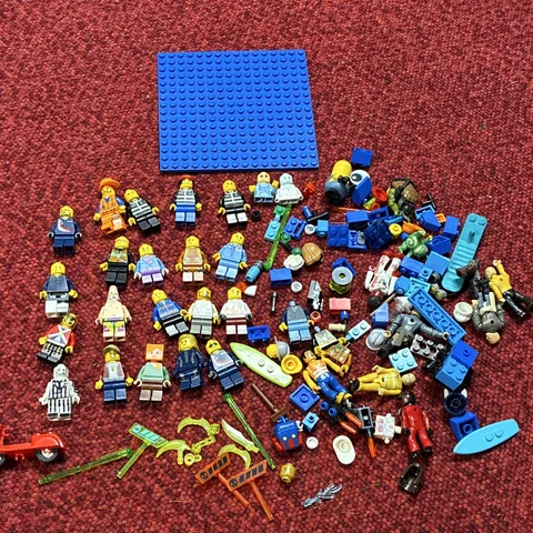 LEGO Minifigures & Parts Mixed Lot w/ Accessories, Includes Patrick Star