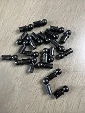LEGO 6628 Black Technic Pin Friction Ridges Tow Ball Round Pin Hole 22 Pieces