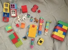 LEGO DUPLO Mixed Lot; People Figures, Cars, Animals, House Accessories, Blocks