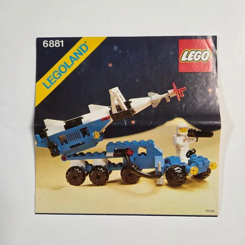LEGO Instructions Manual 6881 Lunar Rocket Launcher Vintage Space Legoland Blue
