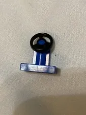 LEGO Steering Wheel BLUE Black 1x2 Attached Base Minifigure Car part