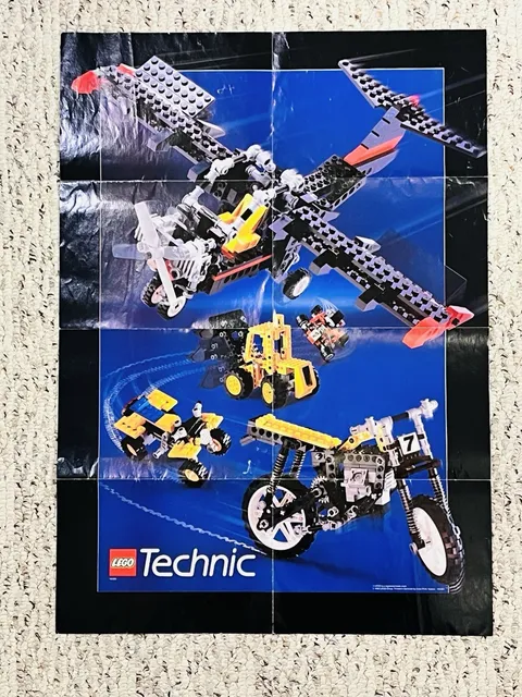 Vintage LEGO Technic Themed Large Poster 17" X 24"