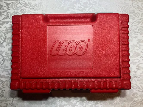 Vintage Lego 1984 Plastic Carrying Case Storage Case Red Made In USA 12”X8”
