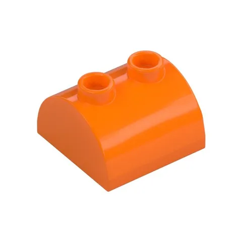 LEGO 10x Orange Slope, Curved 2 x 2 Double with 2 Hollow Studs inv.607