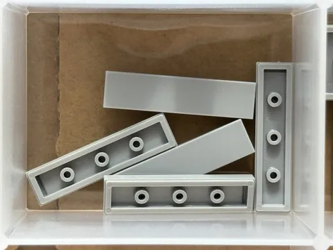 LEGO Parts - Light Bluish Gray Tile 1 x 4 - No 2431 - QTY 5