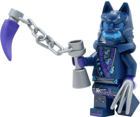 LEGO NINJAGO Dragons Rising Dark Blue Minifigure Wolf Mask Warrior