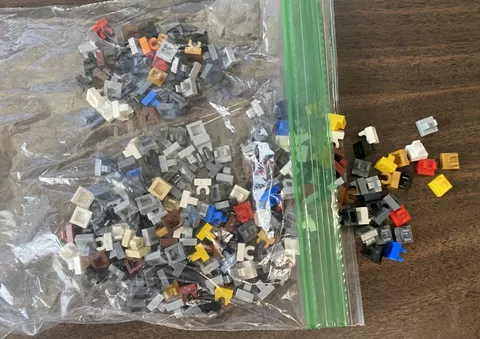 LEGO Parts: 1x1 With Clip Tile Mixed Colors 2555 15712 Lot of 220