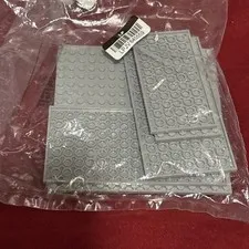 LEGO Like 6 pc  Bulk, Dark Gray Plates, Random Assorted Sizes 16x16 (5”x5”) 8x16