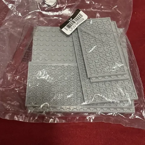 LEGO Like 6 pc  Bulk, Dark Gray Plates, Random Assorted Sizes 16x16 (5”x5”) 8x16