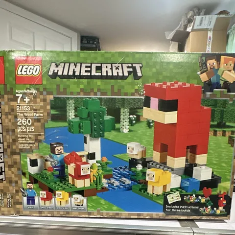 LEGO Minecraft 21153 The Wool Farm 260pcs Complete w/ Box instructions Steve