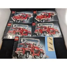 Lego Technic 8289 Fire Truck Instruction Manuals Booklets 1-3 & 1-2 Set