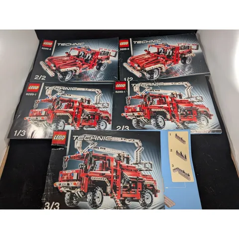 Lego Technic 8289 Fire Truck Instruction Manuals Booklets 1-3 & 1-2 Set