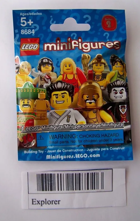 Lego EXPLORER Series 2  minifigure  8684 NEW Unopened SEALED Verified Barcode