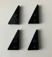 LEGO 4x NEW Plate 2x4 w/ Angle/Wedge Left BLACK #65429