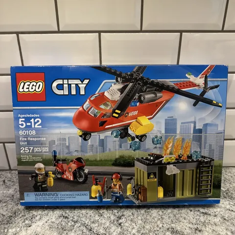 LEGO City Fire Response Unit (60108) New & Factory Sealed Building Toy