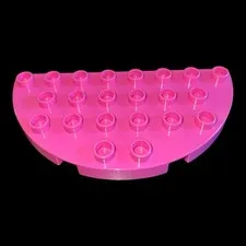 dark pink Duplo part - 4X8 semi-circle plate-combined shipping (PINK7)