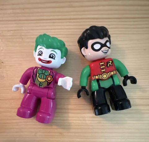LEGO DUPLO Lot of 2: Joker and Robin Plastic Minifigures