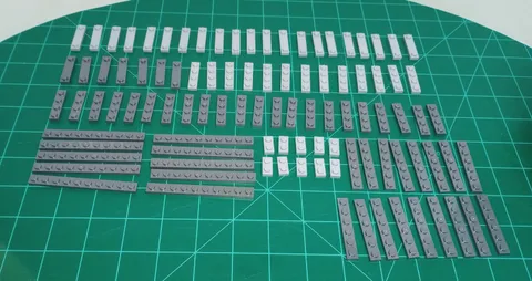 100 pieces Shades of Gray Genuine Lego 1x Plates and 92593 for Castle Star Wars