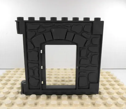 Lego Duplo Item  Castle Wall Hinged no door gray