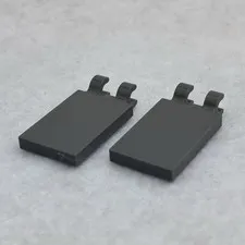 LEGO 30350b Dark Bluish Gray Tile, Modified 2 x 3 with 2 Open O Clips (x2)