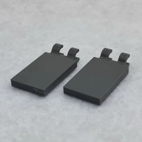 LEGO 30350b Dark Bluish Gray Tile, Modified 2 x 3 with 2 Open O Clips (x2)