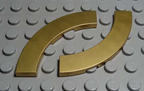 Lego Tile - Tile 1x5 Round Metallic Gold 2 Pieces