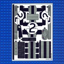 New LEGO Technic 1966 Ford GT40 MK II 42223 Sticker Sheet Qty 1