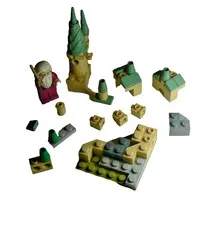 LEGO Harry Potter Vintage 2001 - Hogwarts Castle & Hagrid's Hut Pieces - AS IS