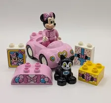 Lego Duplo Minnie Mouse Car Black Cat Blocks Lot Of 7