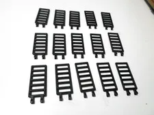 LEGO (15 PIECES) 6020-Bar 7 x 3 with 2 U Clips (Ladder) BLACK