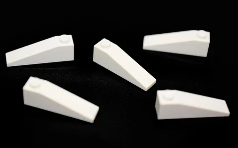 5 LEGO White 4x1 Slope 18° angle sloped brick roof 1x4 angled 60477 4515359
