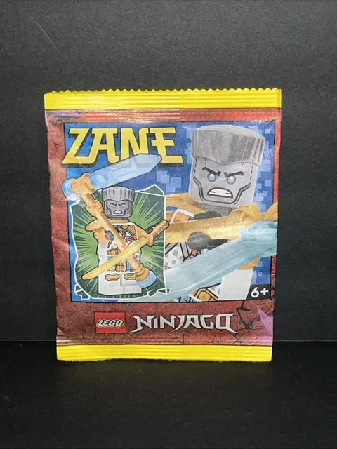 New Lego Zane Minifigure Paperbag Paper Bag 892306 Ninjago Golden