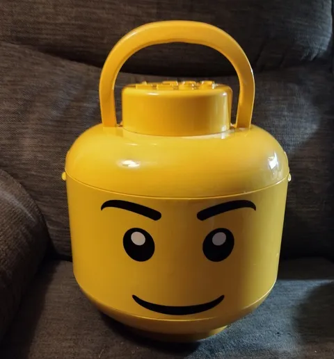 Lego Sort & Store X-Large 12" Yellow Head Sorting & Storage Carrying case, 2013