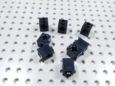 LEGO Lot of 8 Black 1x1 Technic Bricks w/ Axle Hole BH