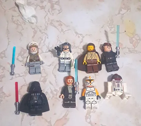 LEGO Star Wars Minifig Lot 8 Pcs. Darth Vader Clone Obi Wan Anakin Qui Gon Jinn