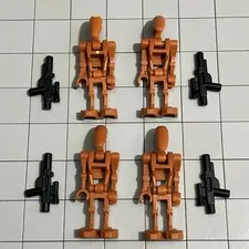 LEGO Star Wars 5x B1 Battle Droid Lot Dark Orange sw0467 Separatist D4 72