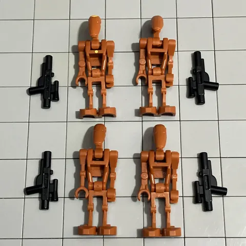 LEGO Star Wars 5x B1 Battle Droid Lot Dark Orange sw0467 Separatist D4 72