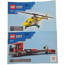 LEGO City 60343 Rescue Helicopter Transport Manuals Only Replacement Manuals