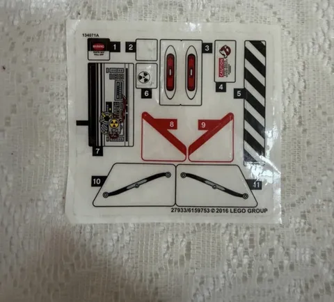 LEGO sticker sheet for the Ghostbusters Ecto-1 & 2 set (2016)Set Number: 75828