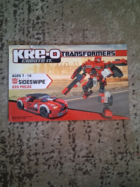 KRE-O Transformers Sideswipe 31771 Instruction Manual Only Hasbro 220 Pieces