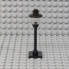 Lego Street Light Pole Lamp Trans-Clear Globe Square Base City Town - Qty of 1