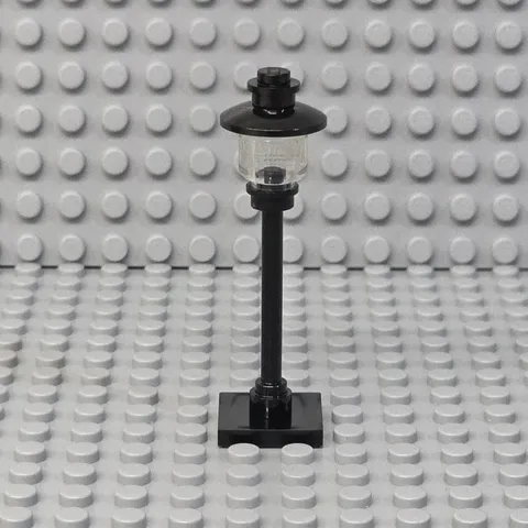 Lego Street Light Pole Lamp Trans-Clear Globe Square Base City Town - Qty of 1
