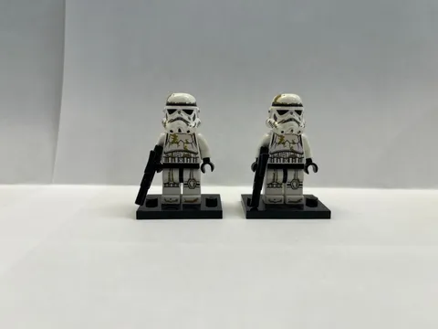 x2 Lego Star Wars Minifigure Sandtrooper Yellow/Orange Pauldron 9490 sw0364